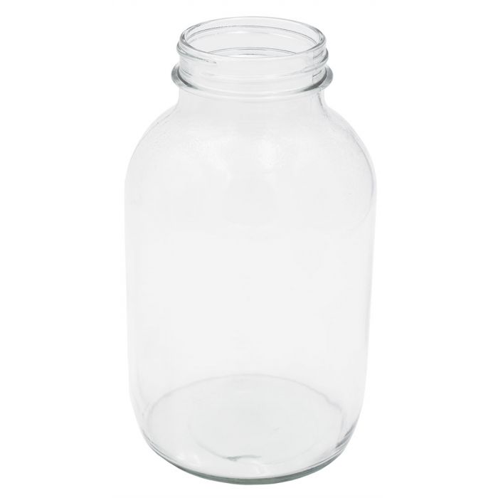 Glass 5 lb Round Jars without Lids - 6 Pack