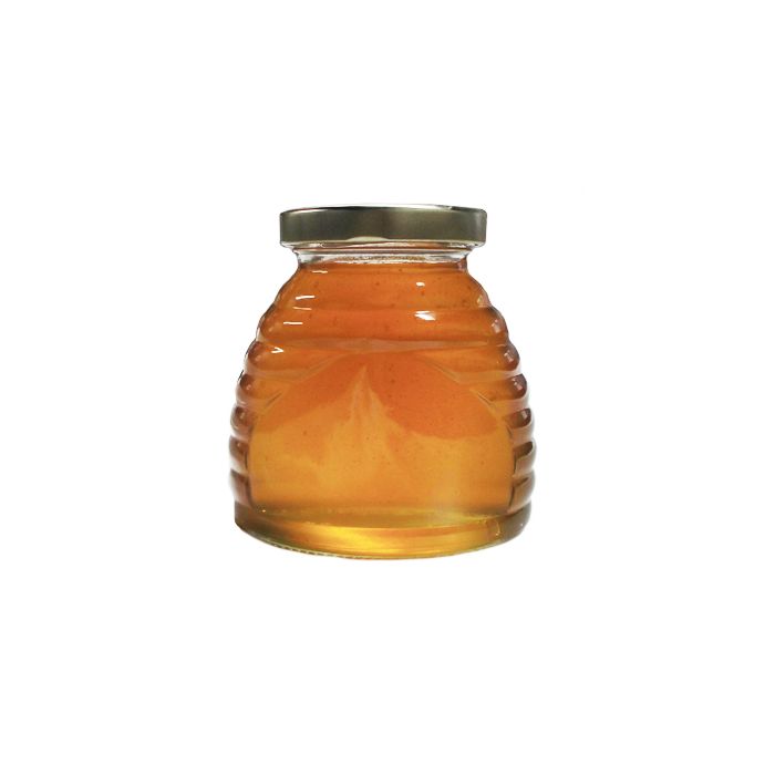 12 oz. wt. Glass Skep (hive) Jars (12 ct case w/58mmLUG Lids) [SK-8]