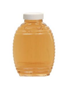 1 lb Plastic Honey Bee Bottles with 43mm Lids - 24 Pack