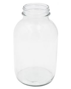Glass 5 lb Round Jars without Lids - 6 Pack