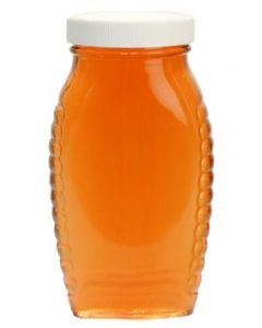 1 lb Plastic Honey Oval Bottles with Lids - 12 Pack