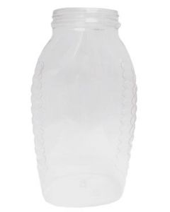 2 lb Plastic Honey Oval Bottles without Lids - 12 Pack