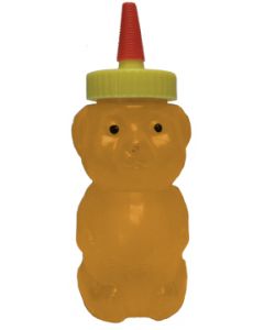 12 oz Opaque Squeeze Bear with Spout Cap Lids & Collars - 12 Pack