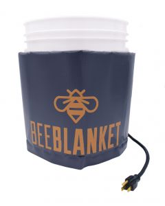 Bee Blanket shown on bucket